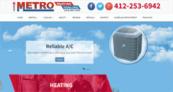 Desktop Screenshot of metroheatingcooling.com