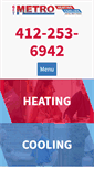 Mobile Screenshot of metroheatingcooling.com